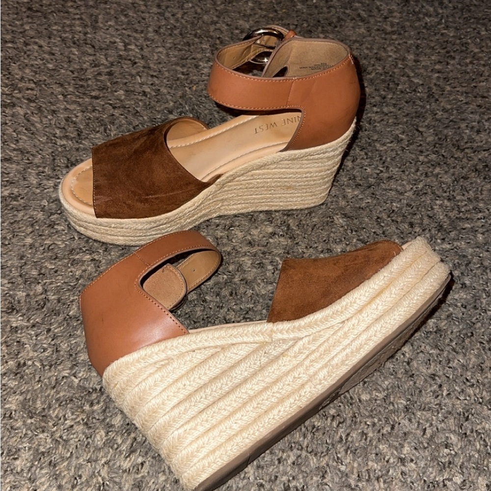 Brown Wedges, size 8